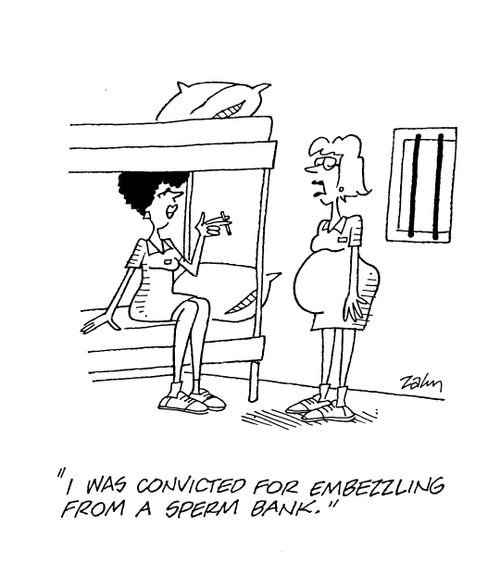 'I was convicted for embezzling from a sperm bank.'