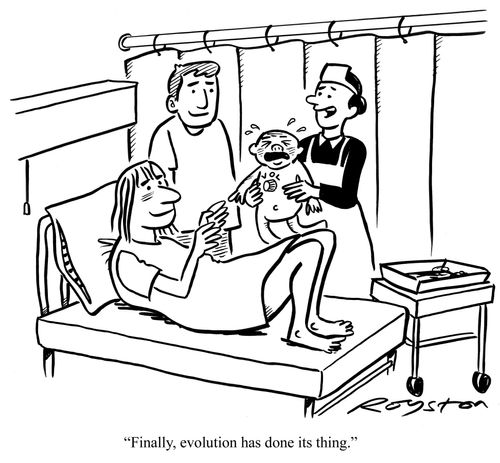 Midwife presents a baby with its own volume control: 'Finally, evolution has done its thing.'