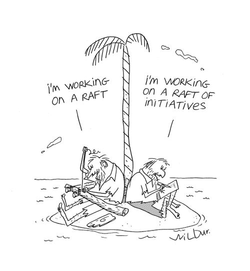 Working on a raft/working on a raft of initiatives.