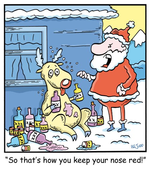 'So that's how you keep your nose red!'