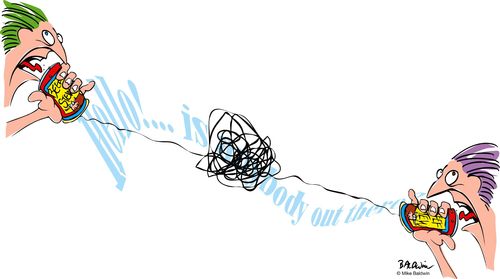Tangled wires.