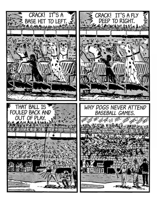 Why dogs never attend baseball games.