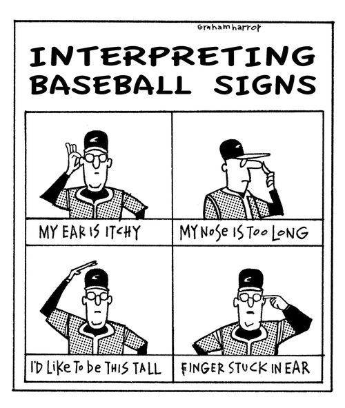 Baseball signs.