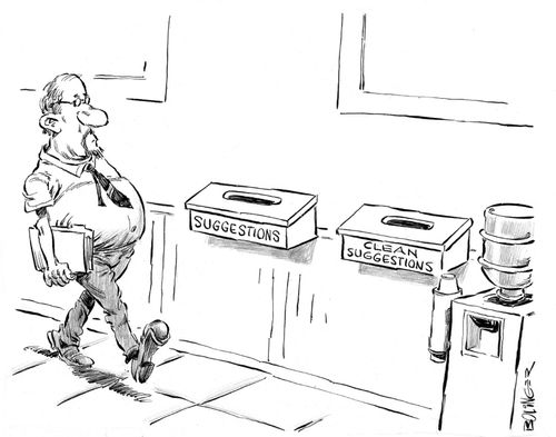 Suggestion box, one for suggestions and one for 'clean' suggestions.