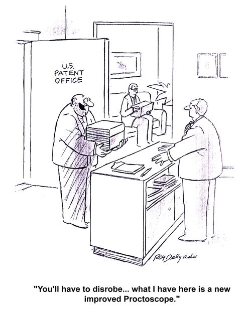 'You'll have to disrobe... what I have here is a new improved Proctoscope.'