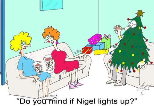 'Do you mind if Nigel lights up?'
