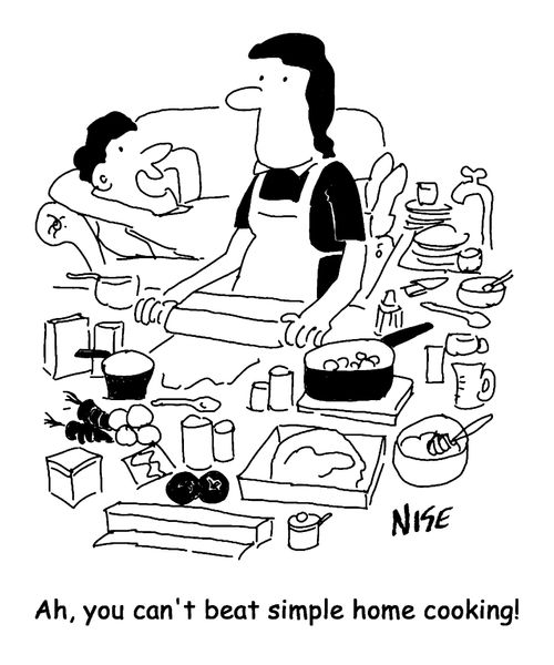 'Ah, you can't beat simple home cooking!'