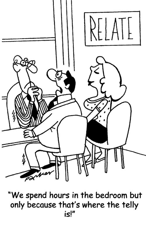 'We spend hours in the bedroom but only because that's where the telly is!'