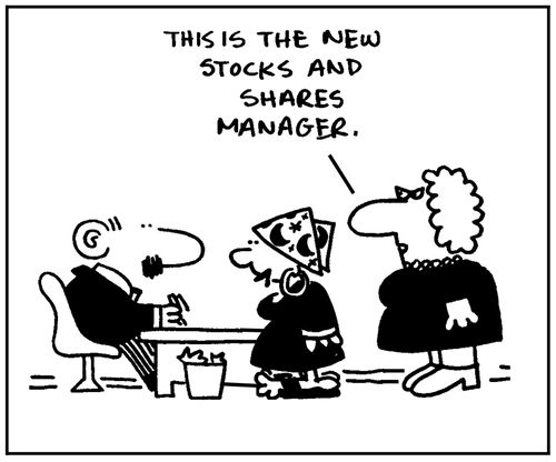 'This is the new stocks and shares manager.'