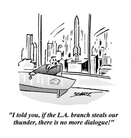 'I told you, if the LA branch steals our thunder, there is no more dialogue.'