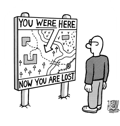 You were here, now you are lost.