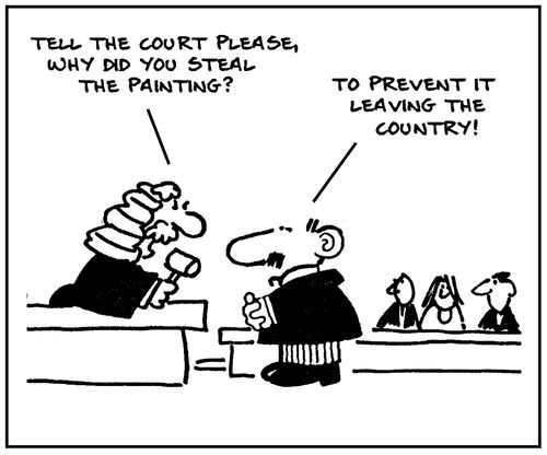 'Tell the court please, why did you steal the painting?'