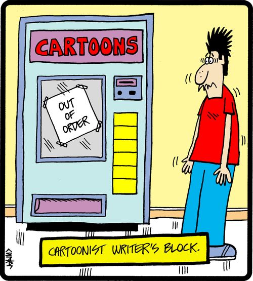 Cartoonist writer's block.