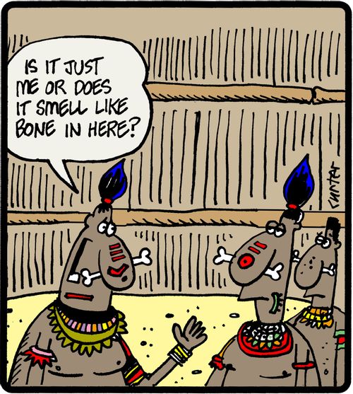 'Is it just me or does it smell like bone in here?'