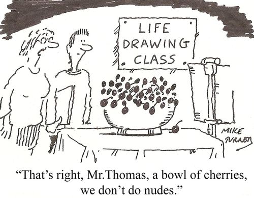 'That's right, Mr. Thomas, a bowl of cherries, we don't do nudes.'