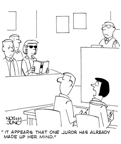 'It appears that one juror has already made up her mind.'