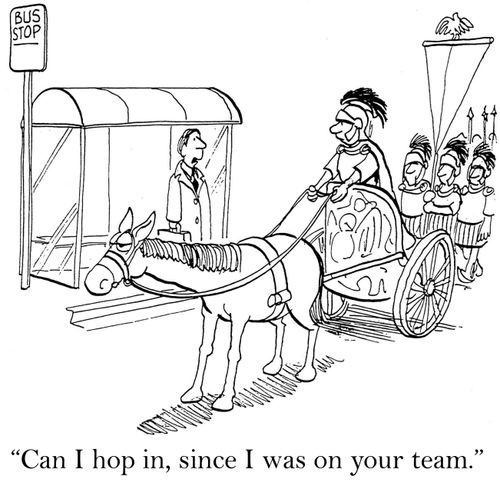 'Can I hop in, since I was on your team?'