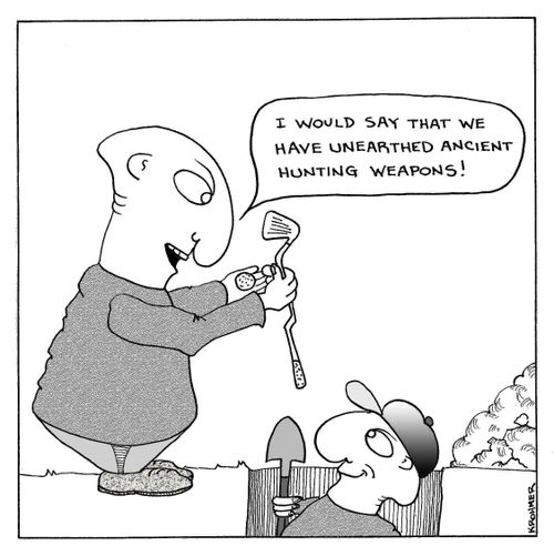 'I would say that we have unearthed ancient hunting weapons.'