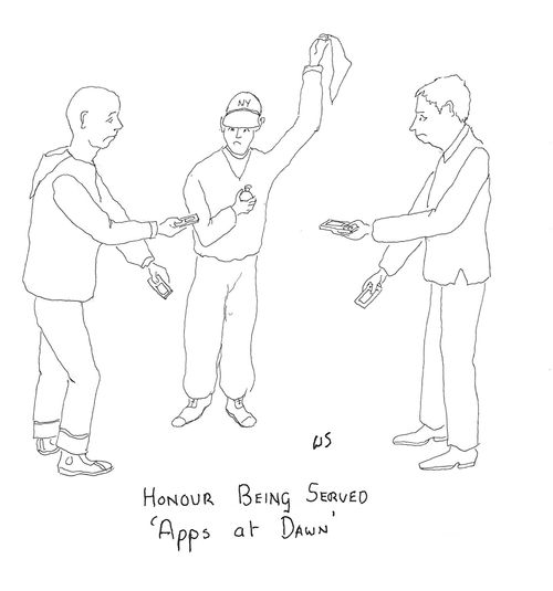 Honour Being Served 'Apps at Dawn'.