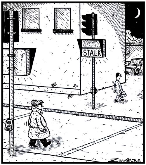 A Walk sign for Stalkers.