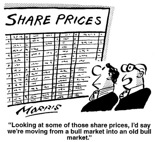 Share Prices - Looking at some of those share prices, I'd say we're moving from a bull market into an old bull market.