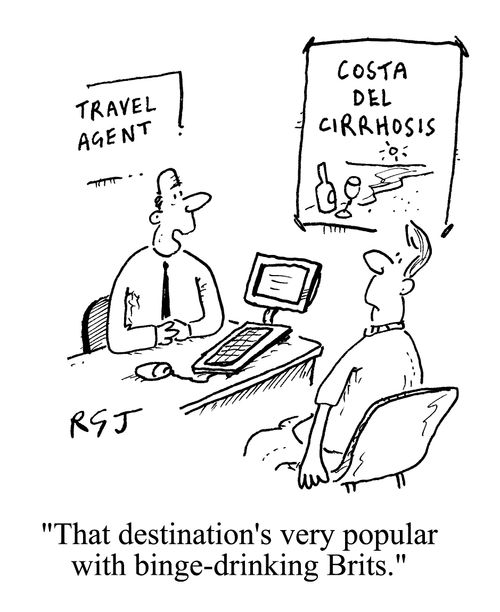 'That destination's very popular with binge-drinking Brits.'