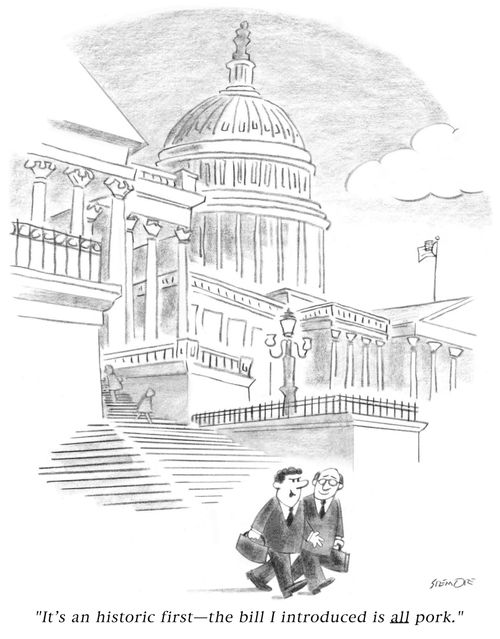 'It's an historic first�'the bill I introduced is all pork.'