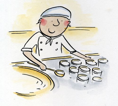 Making Camembert.