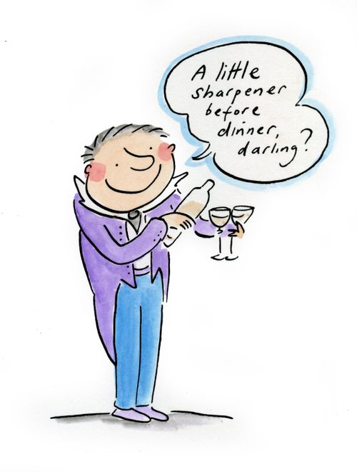 A little sharpener before dinner, darling?