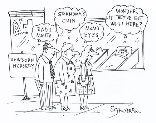 'I wonder if they've got wifi here?'