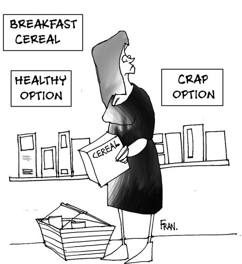 Breakfast cereal..Healthy option...crap option.