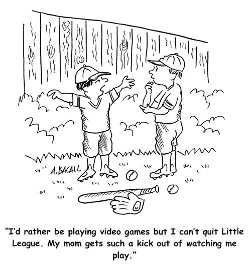 I'd rather be playing video games but I can't quit Little League...