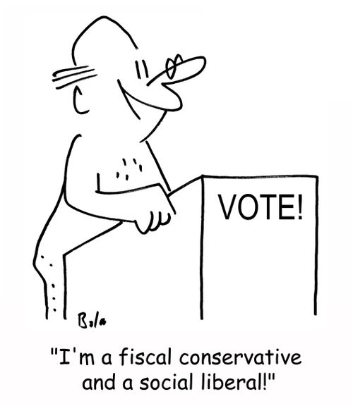 VOTE!, 'I'm a fiscal conservative and a social liberal!'