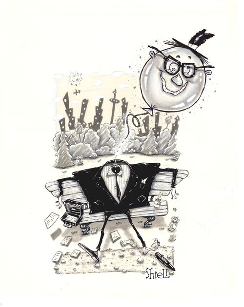 Balloon Head Businessman.