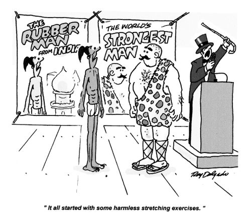 'It all started with some harmless stretching exercises.'