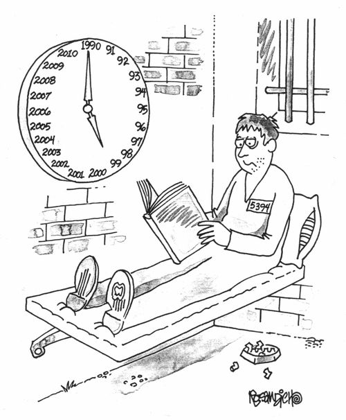 Clock in Prison measures years not hours