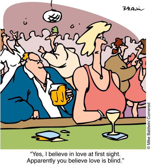 "Yes, I believe in love at first sight..."