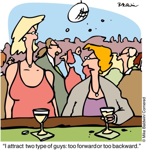 "I attract two types of guys, too forward and too backward"