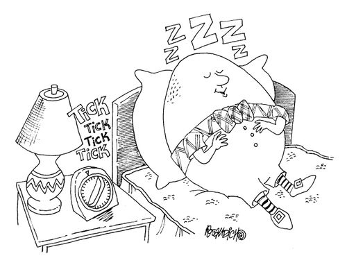 Humpty Dumpty using Egg timer as an Alarm clock.