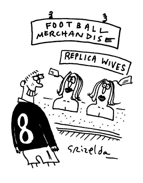 'Football merchandise - replica wives.'