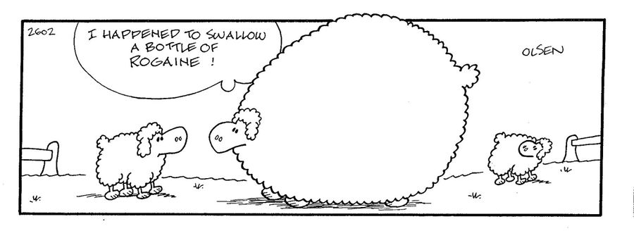 'I happened to swallow a bottle of rogaine!'