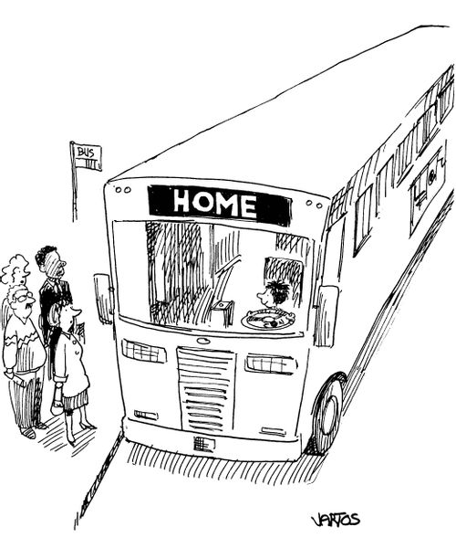 The bus home.