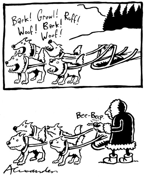 Man stops dogs barking using his key fob.