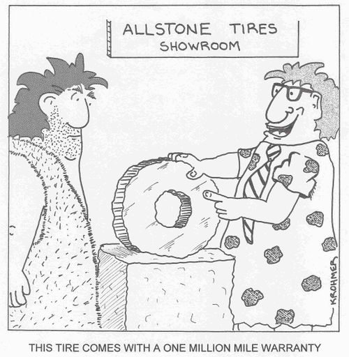 This tire comes with a one million mile warranty.