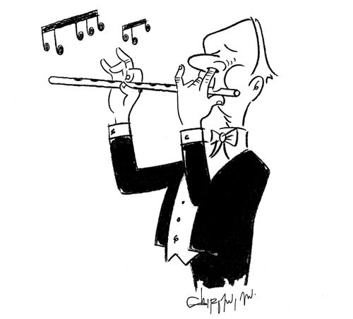 Man playing the flute
