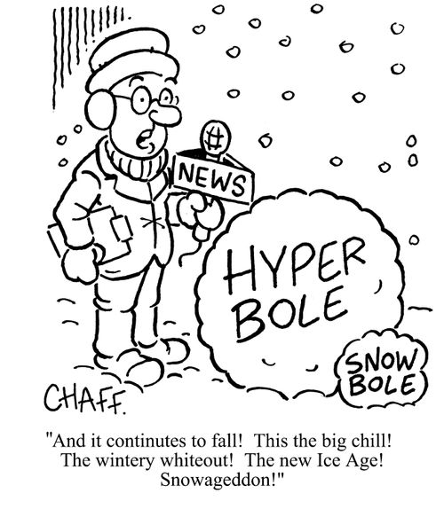 'And it continues to fall!  This is the big chill!  The wintery whiteout!  The new Ice Age!  Snowageddon!'