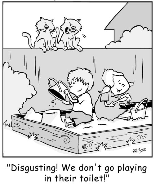 'Disgusting! We don't go playing in their toilet!'