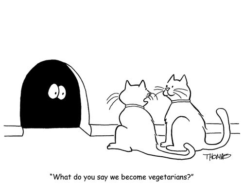 'What do you say we become vegetarians?'