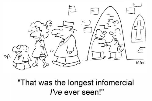 'That was the longest infomercial I've ever seen.'