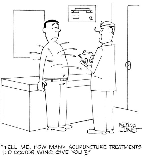 'Tell me. How many acupuncture treatments did doctor Wing give you?'
